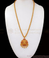 Divine Lakshmi Model Ruby Stone Dollar With Chain BGDR774