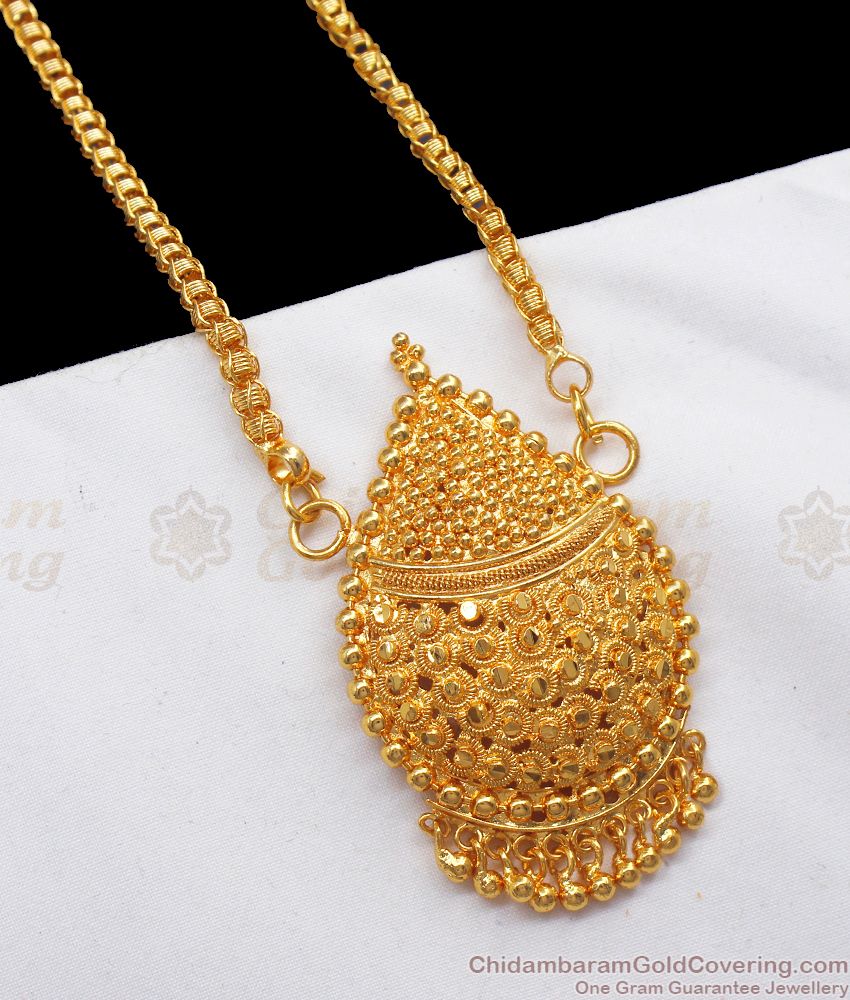 Simple Design Big Dollar Gold Chain Party Wear BGDR787