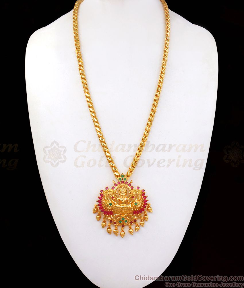 Traditional Lakshmi Dollar Gold Chain Kemp Stone BGDR800 Traditional Lakshmi Dollar Gold Chain Kemp Stone BGDR800