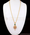 Sparkling Semi Precious Multi Stone Dollar Gold Chain BGDR804