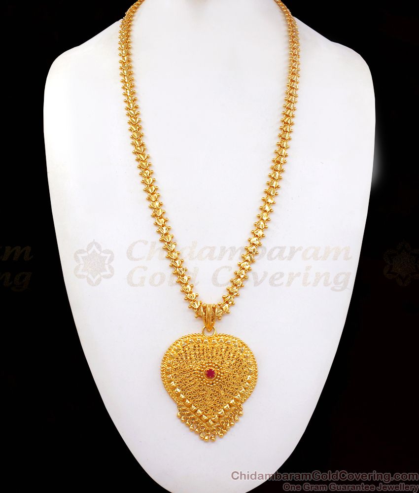 Heart Shape Pendant Design Ad Stone Long Chain BGDR811