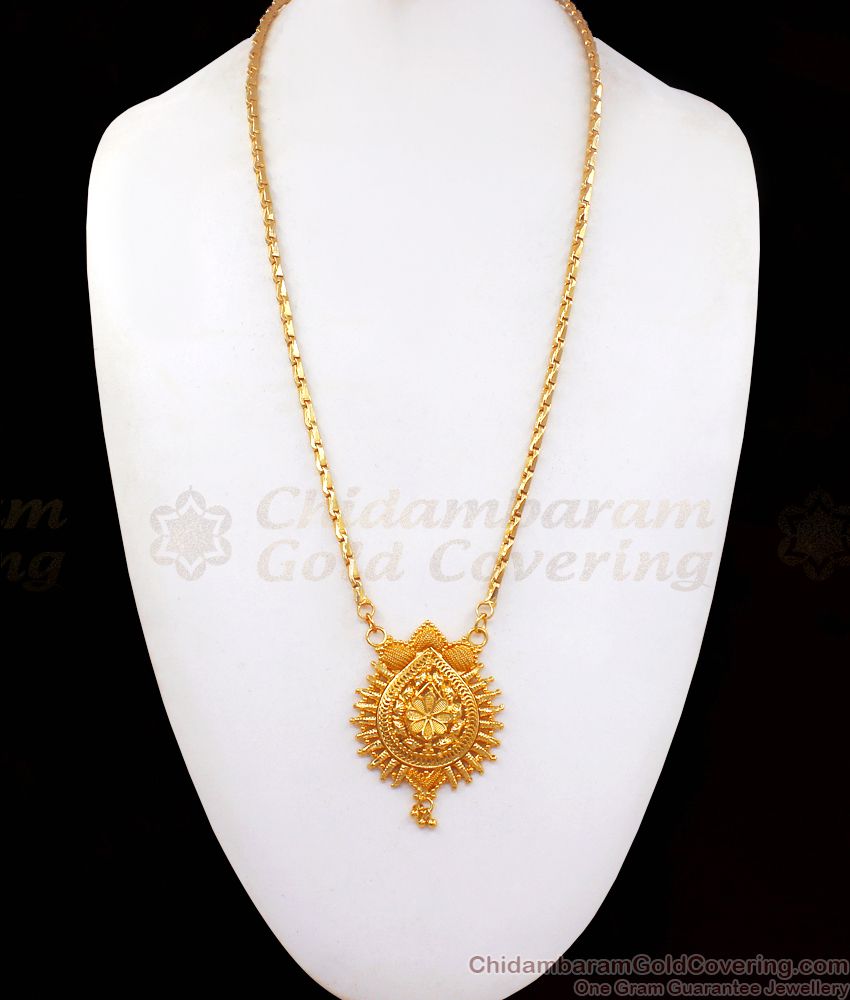 Beautiful Bridal Wear Plain Designer Gold Dollar Chain BGDR812