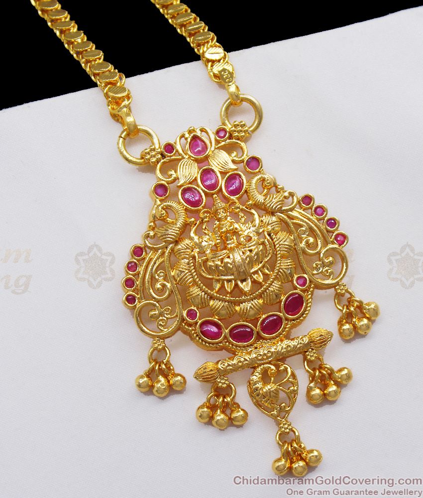 Latest Bridal Collections Ruby Kemp Stone Gold Dollar Chain BGDR826