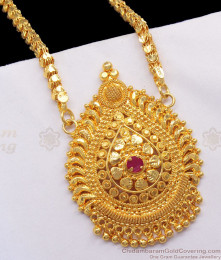 Ruby Stone Gold Plated Big Dollar Chain Womens Fashion BGDR829 Ruby Stone Gold Plated Big Dollar Chain Womens Fashion BGDR829