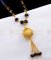 Gorgeous Black Crystals Gold Plated Dollar Chain Party Wear BGDR836