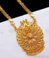 Grand Peacock Gold Plated Dollar Chain White Stone Bridal Wear BGDR847