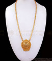 Latest Kerala Design Gold Dollar Chain White Stone Imitation Jewelry BGDR849