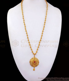 Trendy Gold Plated Dollar Beads Chain Ruby Stone Daily Wear Jewelry BGDR852 Trendy Gold Plated Dollar Beads Chain Ruby Stone Daily Wear Jewelry BGDR852
