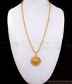 Beautiful One Gram Gold Dollar Beaded Chain White Stone Jewelry BGDR853