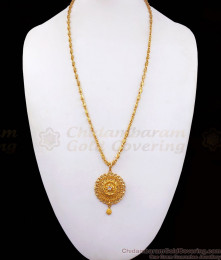 Stunning White Stone Gold Dollar Wheat Chain Daily Wear BGDR856 Stunning White Stone Gold Dollar Wheat Chain Daily Wear BGDR856