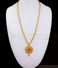 Gorgeous One Gram Gold Heart Chain Flower Ruby Stone Dollar BGDR857 Gorgeous One Gram Gold Heart Chain Flower Ruby Stone Dollar BGDR857