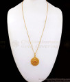 Thin Gold Plated Chain Ruby Stone Flower Dotted Dollar BGDR862