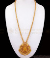 30 Inches Long Full Ruby Kemp Stone Gold Imitation Chain Lakshmi Dollar BGDR865