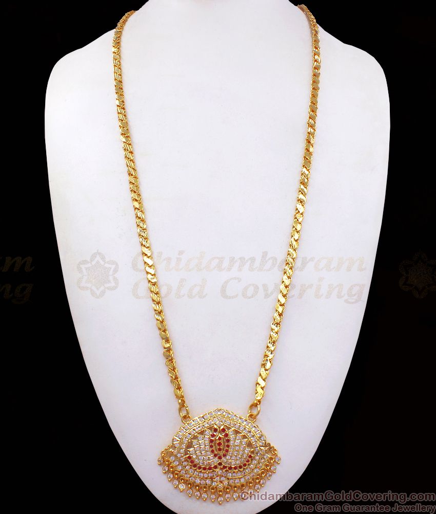 30 Inches Long Chain Original Impon Lotus Dollar Gati Stone Online Jewelry BGDR866
