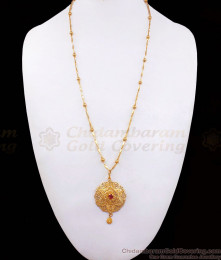 Office Wear Gold Plated Dollar Thin Chain Ruby Stone BGDR881 Office Wear Gold Plated Dollar Thin Chain Ruby Stone BGDR881