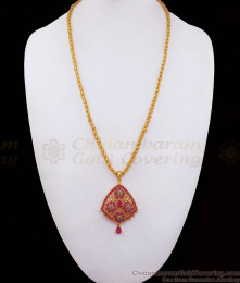 Gorgeous Gold Ruby Dollar Chain Party Wear Design BGDR887 Gorgeous Gold Ruby Dollar Chain Party Wear Design BGDR887