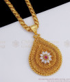 One Gram Micro Gold Dollar Chain Grand CZ Stone Jewelry BGDR888