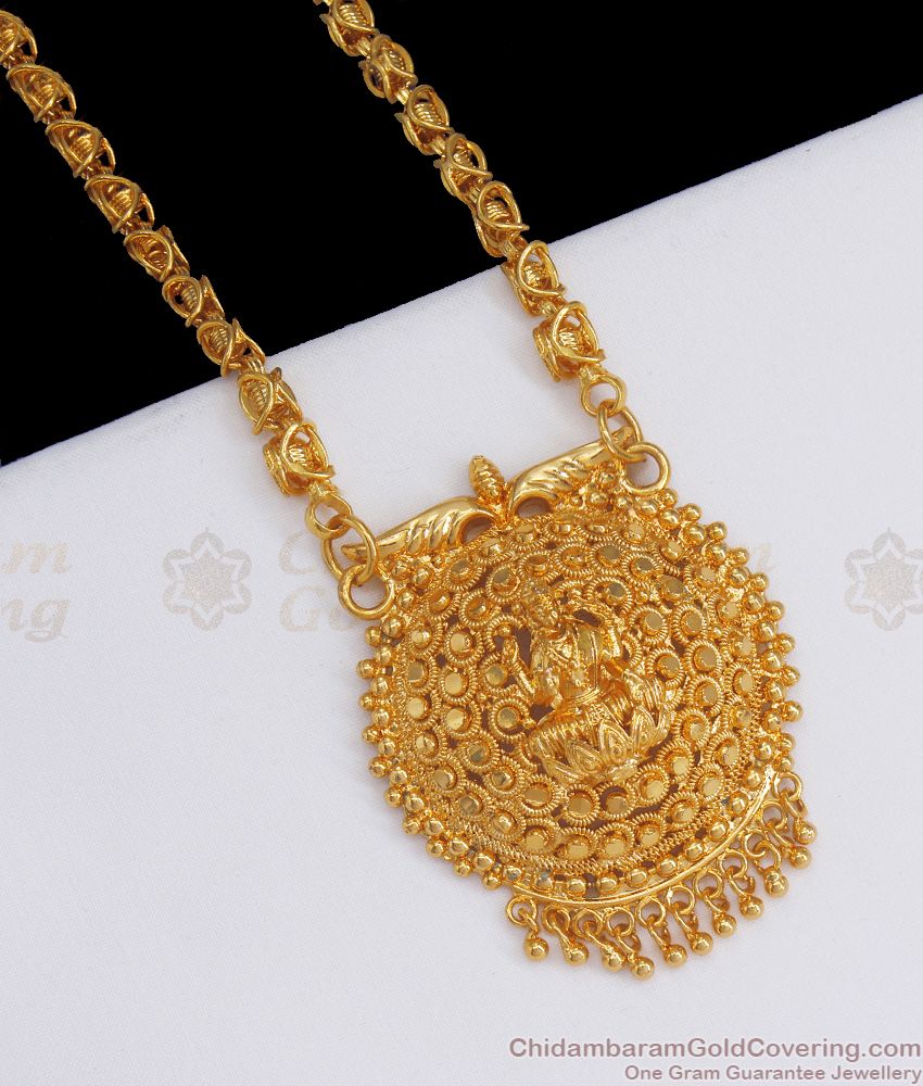 Traditional Gold Imitation Lakshmi Dollar Chain Shop Online BGDR890