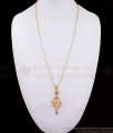Simple Gold Dollar Hanging Design With Thin Chain College Use BGDR899