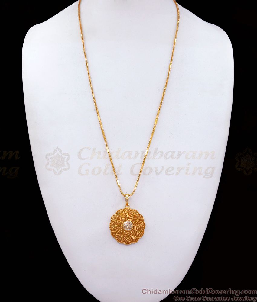Trendy Gold Imitation Dollar Chain Flower Design BGDR901