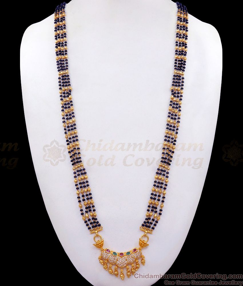 30 Inch Long Gold  Mangalsutra Dollar Chain Design BGDR903