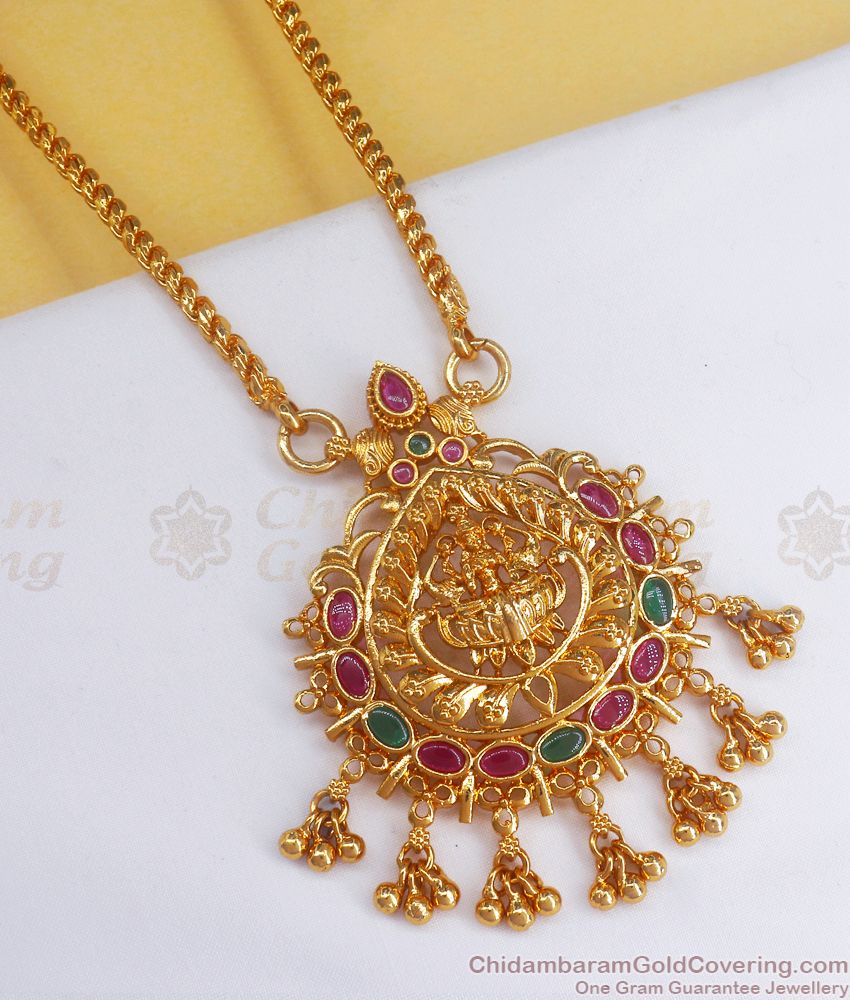 Latest Gold Plated Dollar Chain Lakshmi Design BGDR906