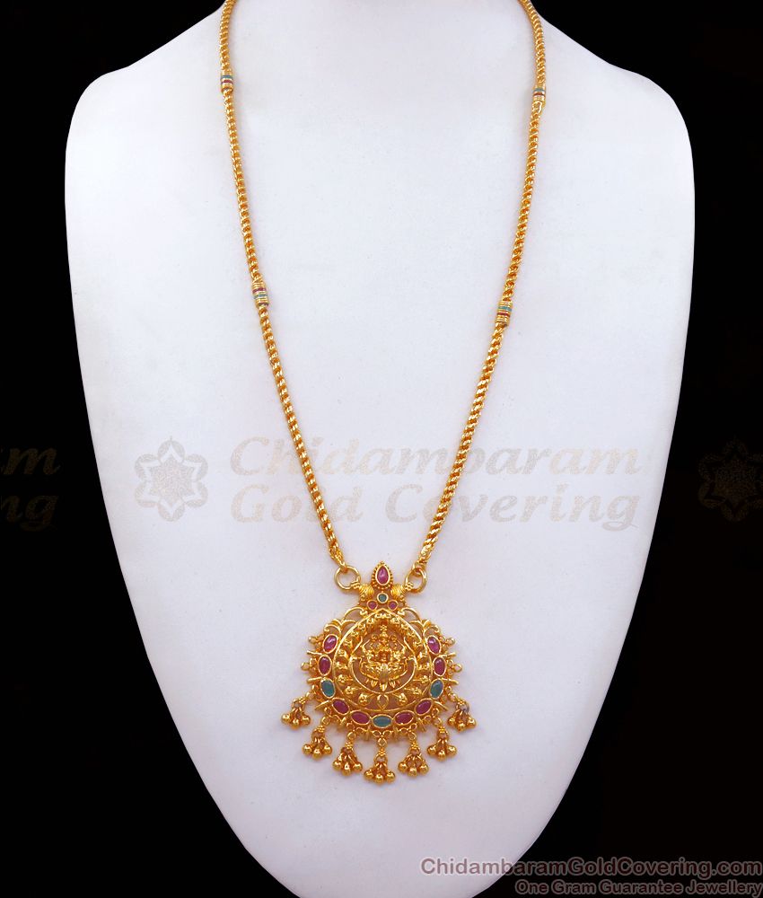 Latest Gold Plated Dollar Chain Lakshmi Design BGDR906