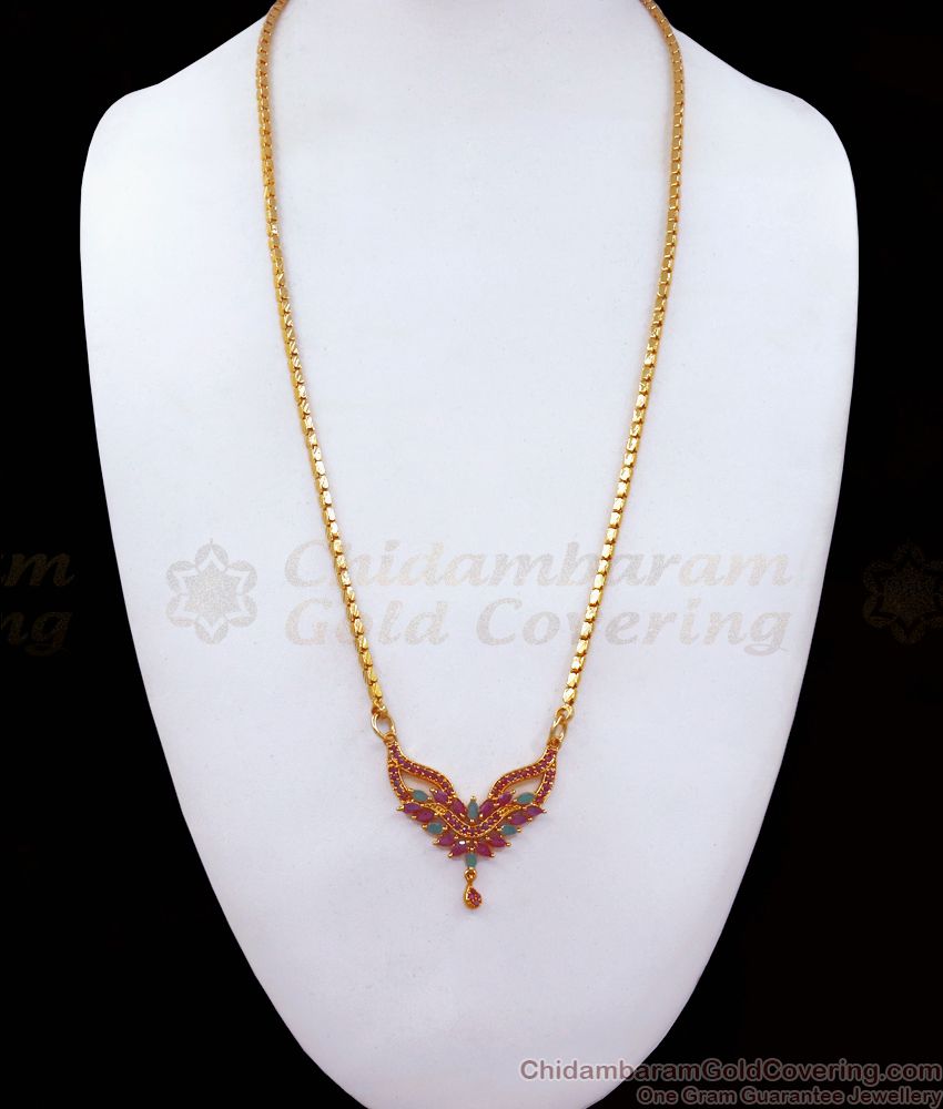Unique Gold Plated Dollar Chain Ad Stone Flower Design BGDR909