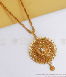 Light Weight Gold Plated Dollar With Twisted Chain BGDR910 Light Weight Gold Plated Dollar With Twisted Chain BGDR910