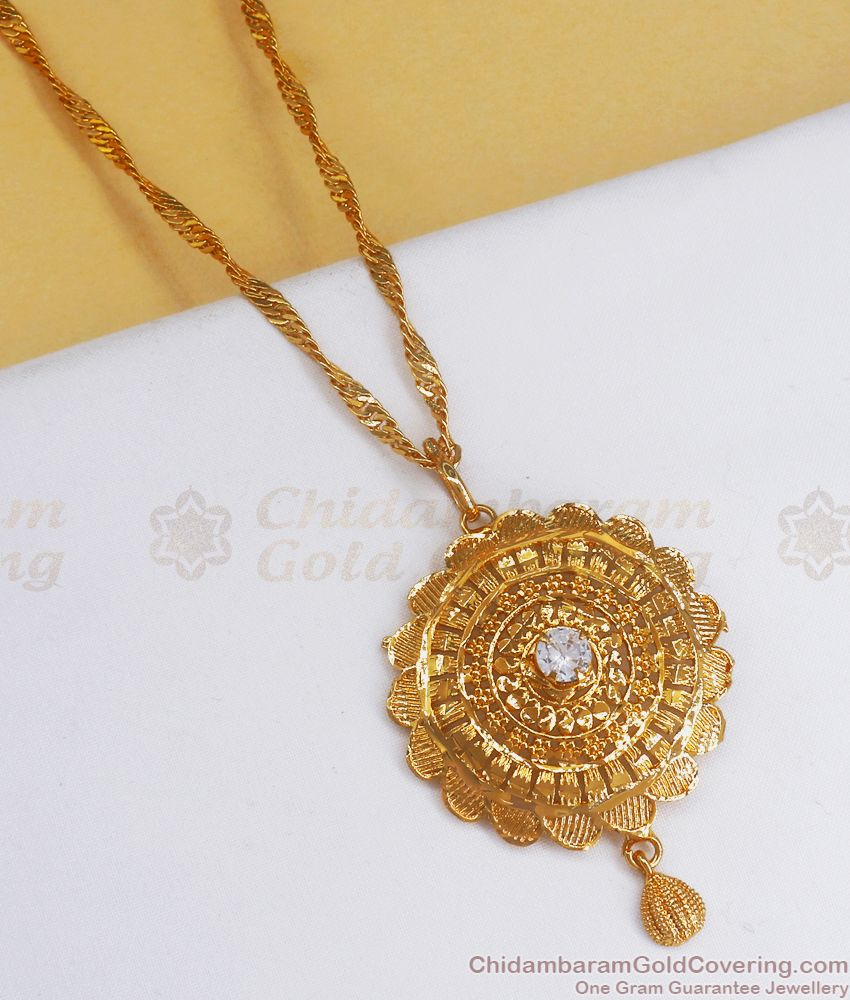 Daily Wear 1 Gram Gold Dollar Chain Collection BGDR911