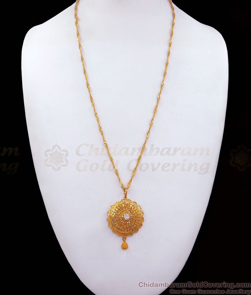 Daily Wear 1 Gram Gold Dollar Chain Collection BGDR911