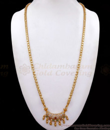 30 Inches Long Unique Gold Plated Multi Stone Dollar With Chain Shop Online BGDR927 30 Inches Long Unique Gold Plated Multi Stone Dollar With Chain Shop Online BGDR927