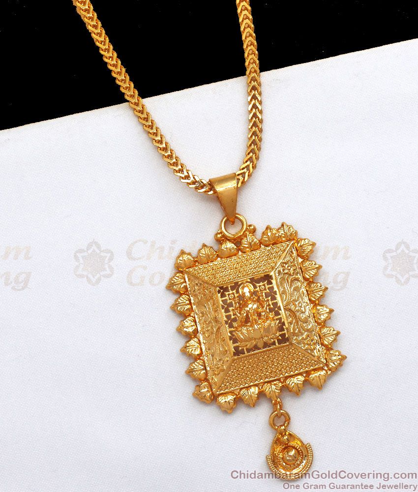 Real 1 Gram Gold Dollar Chain Lakshmi Design Shop Online BGDR933