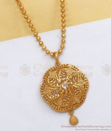 Gold Plated Dollar With Gold Beaded Chain Daily Wear BGDR935 Gold Plated Dollar With Gold Beaded Chain Daily Wear BGDR935
