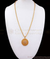 Stylish Gold Imitation Dollar Chain Ruby White Stone BGDR939