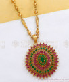 Ravishing Ad Stone Pendant Gold Chain Shop Online BGDR941