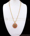 Ravishing Ad Stone Pendant Gold Chain Shop Online BGDR941