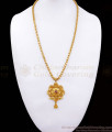 Trendy Floral Design Gold Plated Dollar Chain Shop Online BGDR952
