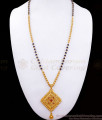 Trendy Ruby Dollar 1 Gram Gold Mangalsutra Chain Ruby Stone BGDR953