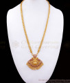 Gorgeous Gold Plated Pendent Chain Ruby Kemp Stone Lakshmi Design BGDR954