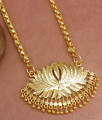 One Gram Gold Heavy Lotus Pendant Chain Daily Wear BGDR977