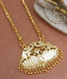 One Gram Gold Traditional Swan Pendant Chain Shop Online BGDR978 One Gram Gold Traditional Swan Pendant Chain Shop Online BGDR978