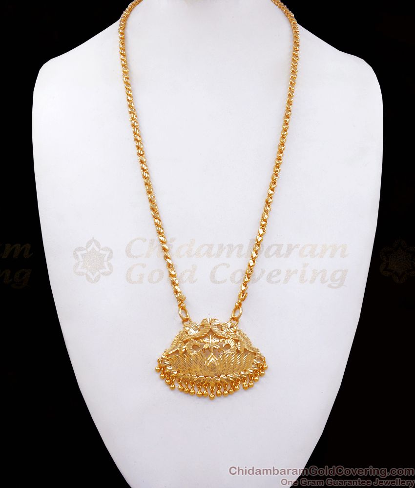 One Gram Gold Traditional Swan Pendant Chain Shop Online BGDR978