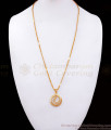 Office Wear Gold Plated Dollar Chain White Ad Stone Pattern BGDR980