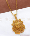 Handcrafted Gold Imitation Pendant With Thin Chain Shop Online BGDR986