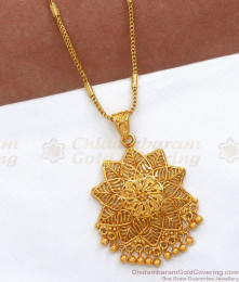 Handcrafted Gold Imitation Pendant With Thin Chain Shop Online BGDR986 Handcrafted Gold Imitation Pendant With Thin Chain Shop Online BGDR986