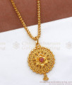 Buy Latest Gold Pattern Floral Pendant Cubic Chain Shop Online BGDR989