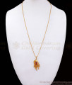 Buy Attractive Gold Plated Dollar Chain With Ruby Stone Design BGDR992