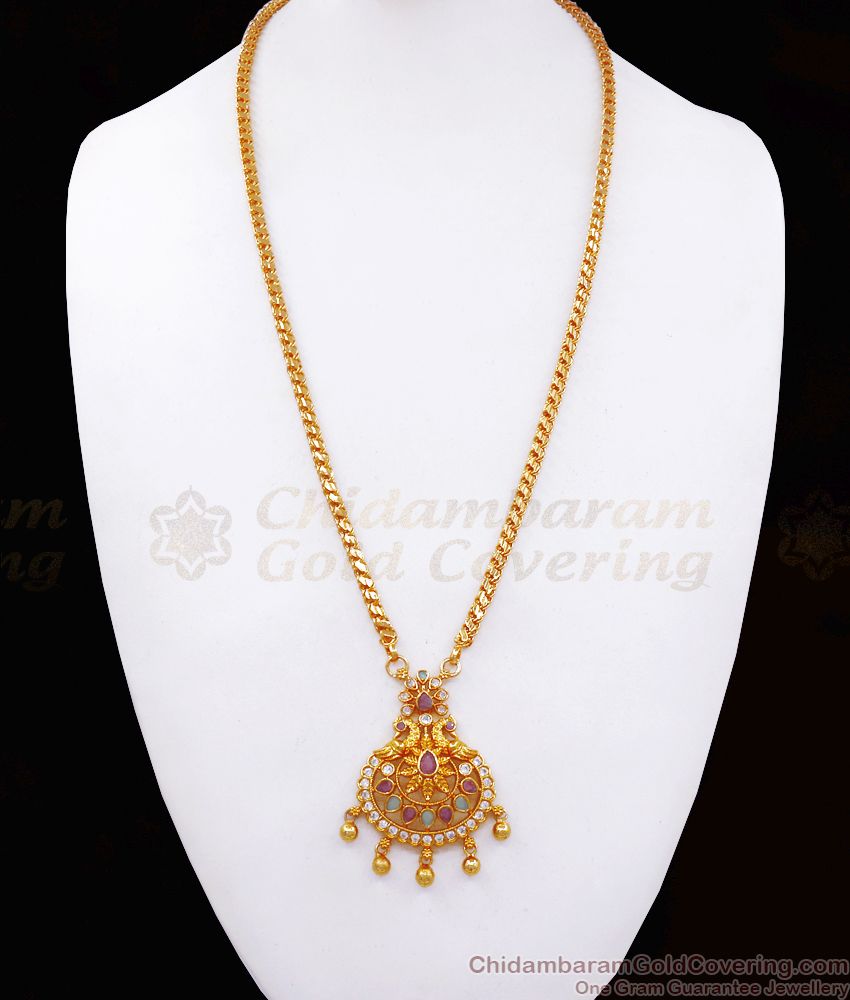 Real Kemp Stone Gold Plated Pendant Chain Shop Online BGDR998