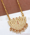 Grand Big Impon Lotus Dollar Chain Gold Daily Use Imitation Jewelry BGDR999